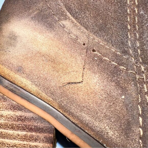 Franco Sarto Elnora Brown Suede Over the Knee Block Heeled Boots w/Tassel - Picture 13 of 13